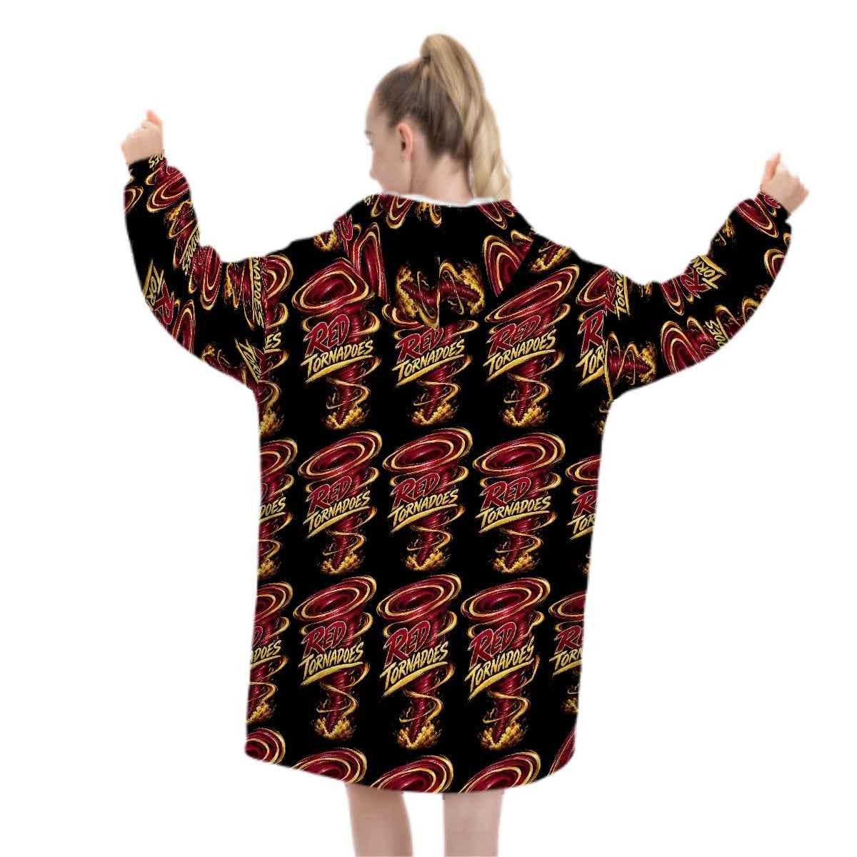 Adult Blanket Hoodie Tornadoes logo