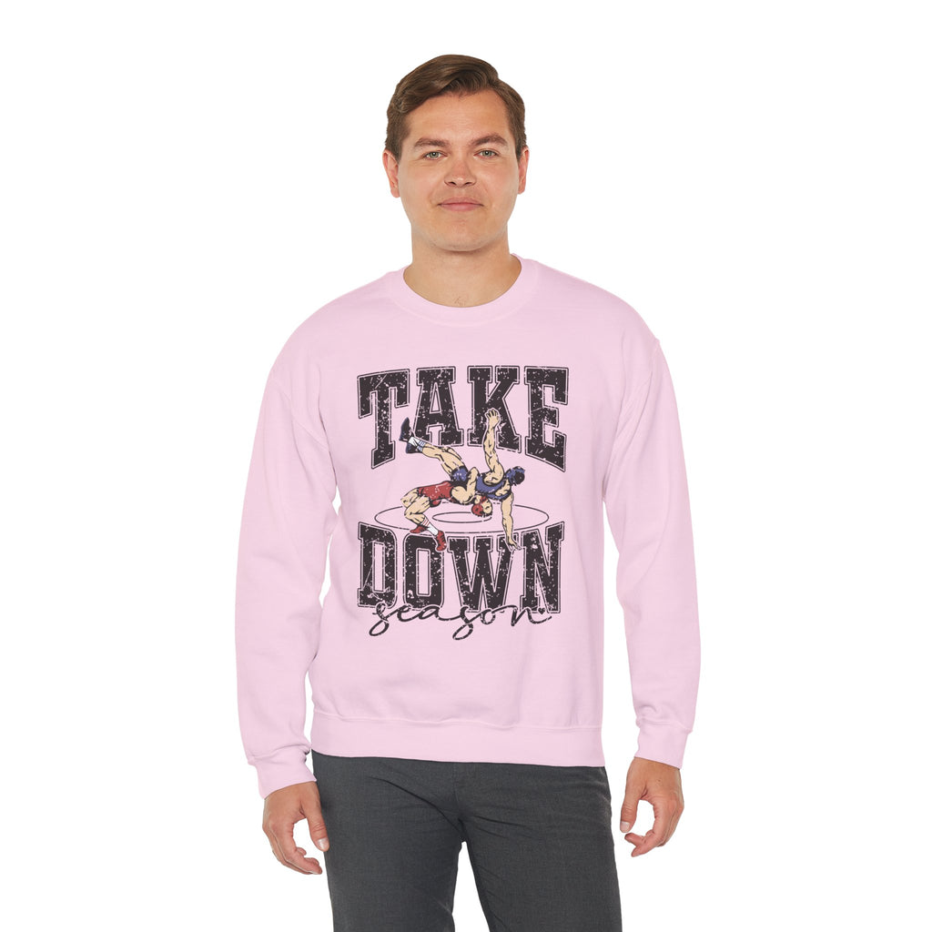 Take Down Season Wrestling Crewneck Sweatshirt
