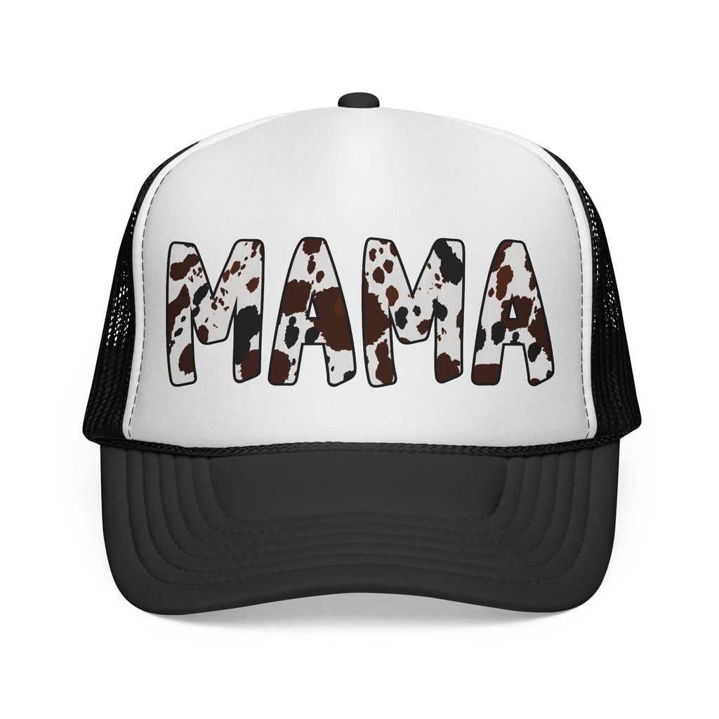 Mama Cow Print Trucker Cap – Farmhouse Mom Hat