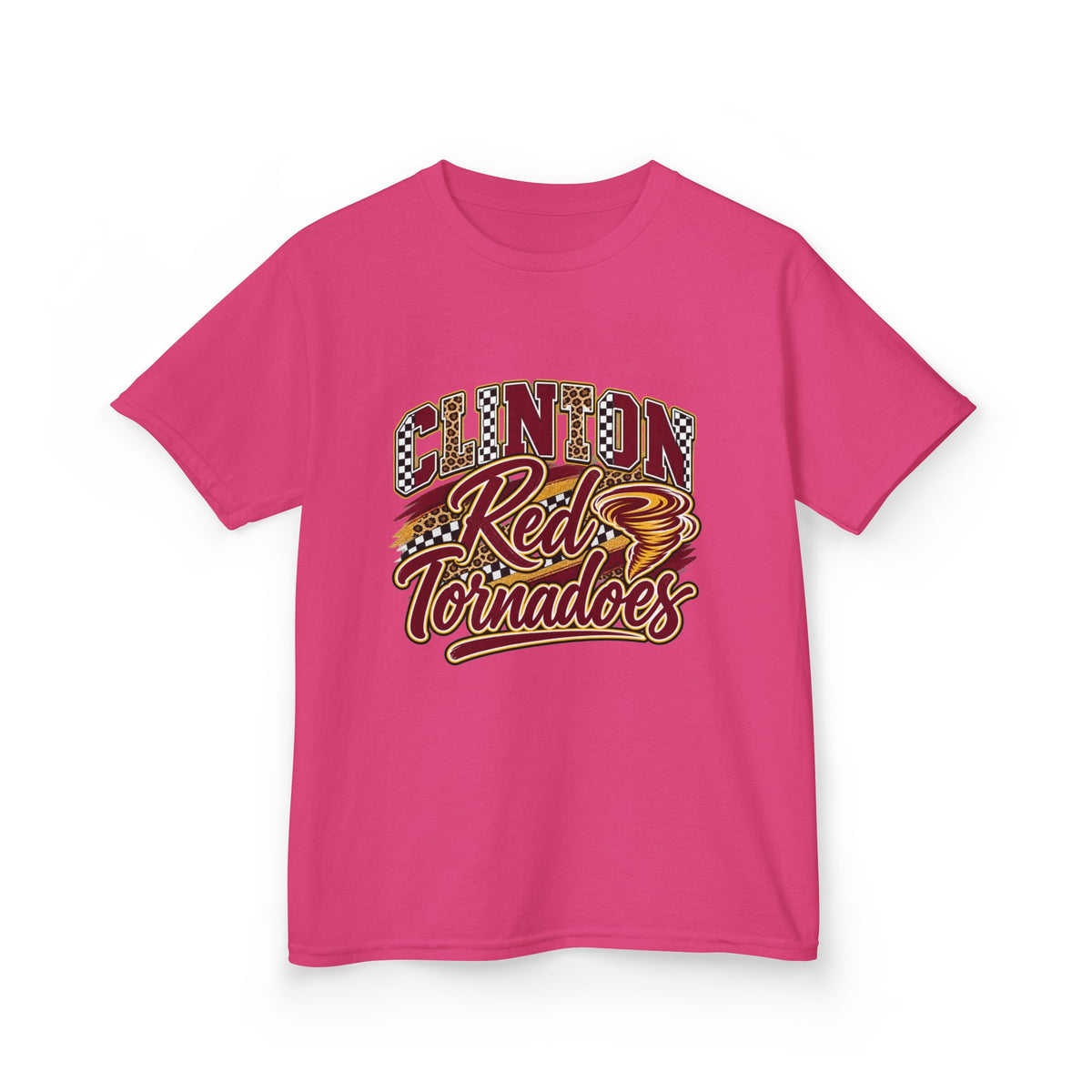 Clinton Red Tornadoes Kids Tee — Youth School Spirit Shirt