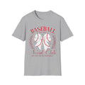 Baseball Mom T-Shirt — Floral Stitch Bow Sports Tee