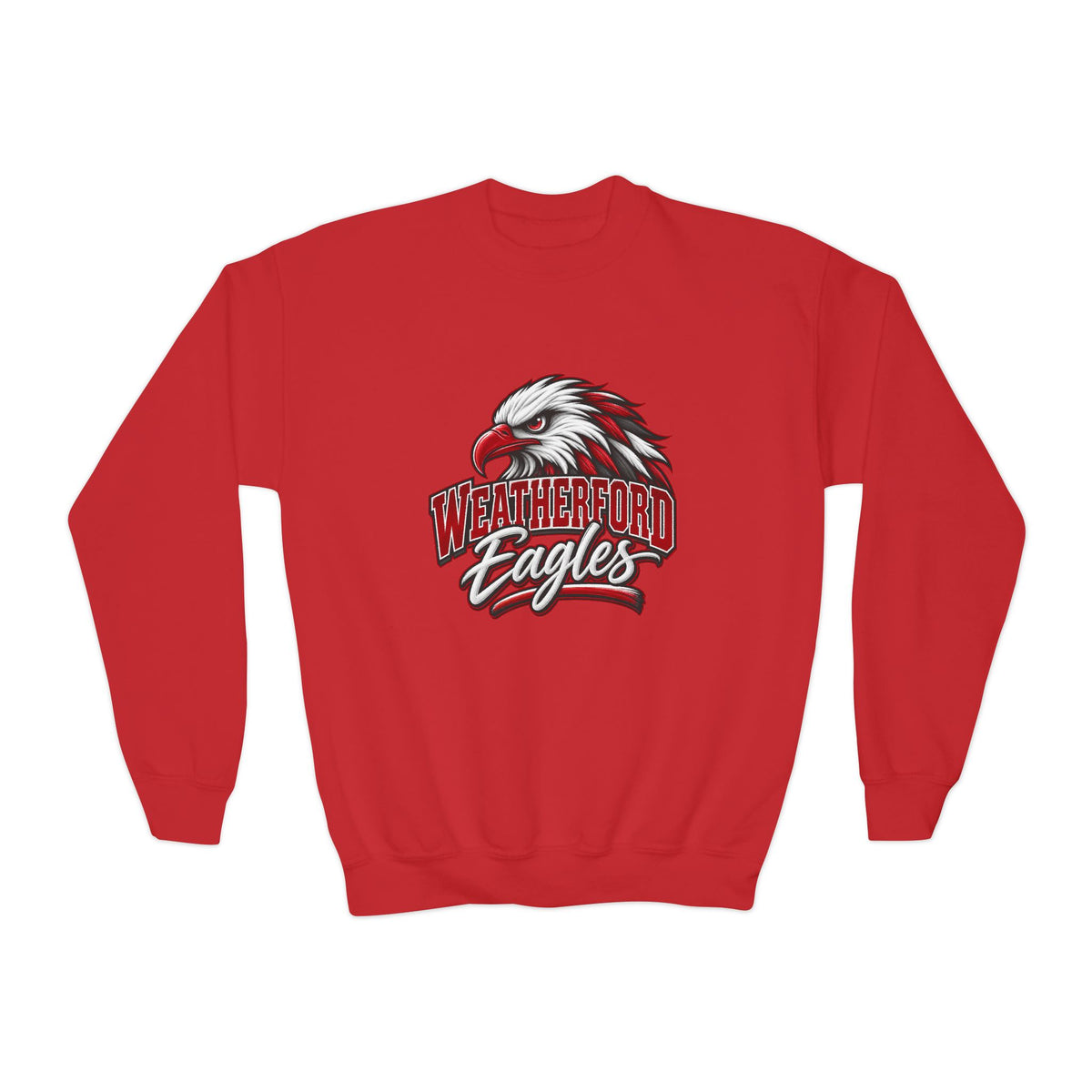 Youth Crewneck Sweatshirt - Weatherford Eagles Mascot
