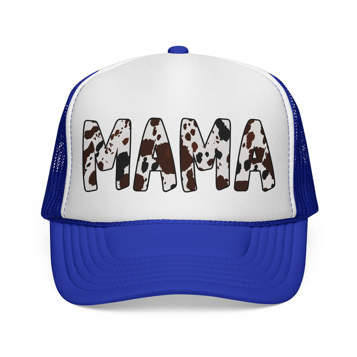 Mama Cow Print Trucker Cap – Farmhouse Mom Hat