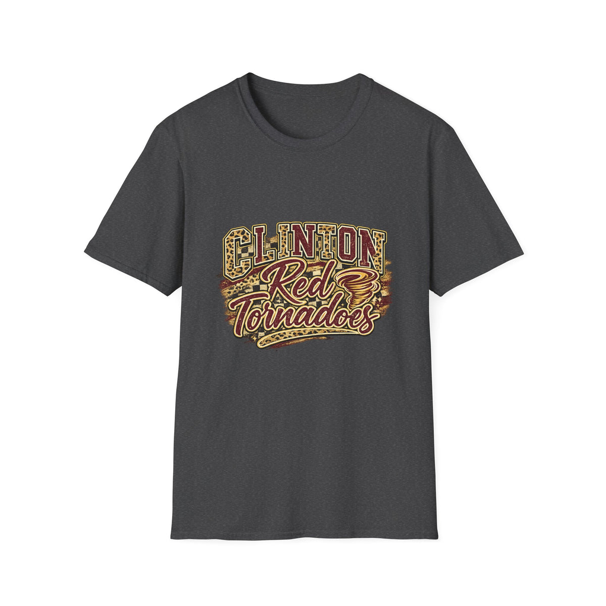 Clinton Red Tornadoes T-Shirt — Vintage Leopard School Spirit Tee