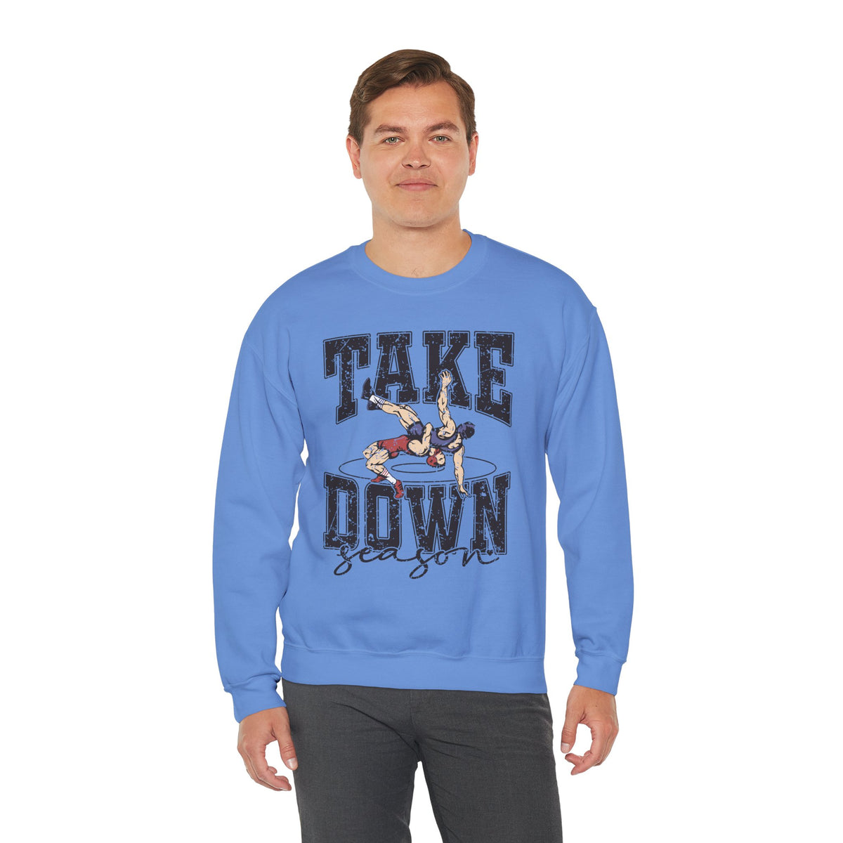 Take Down Season Wrestling Crewneck Sweatshirt