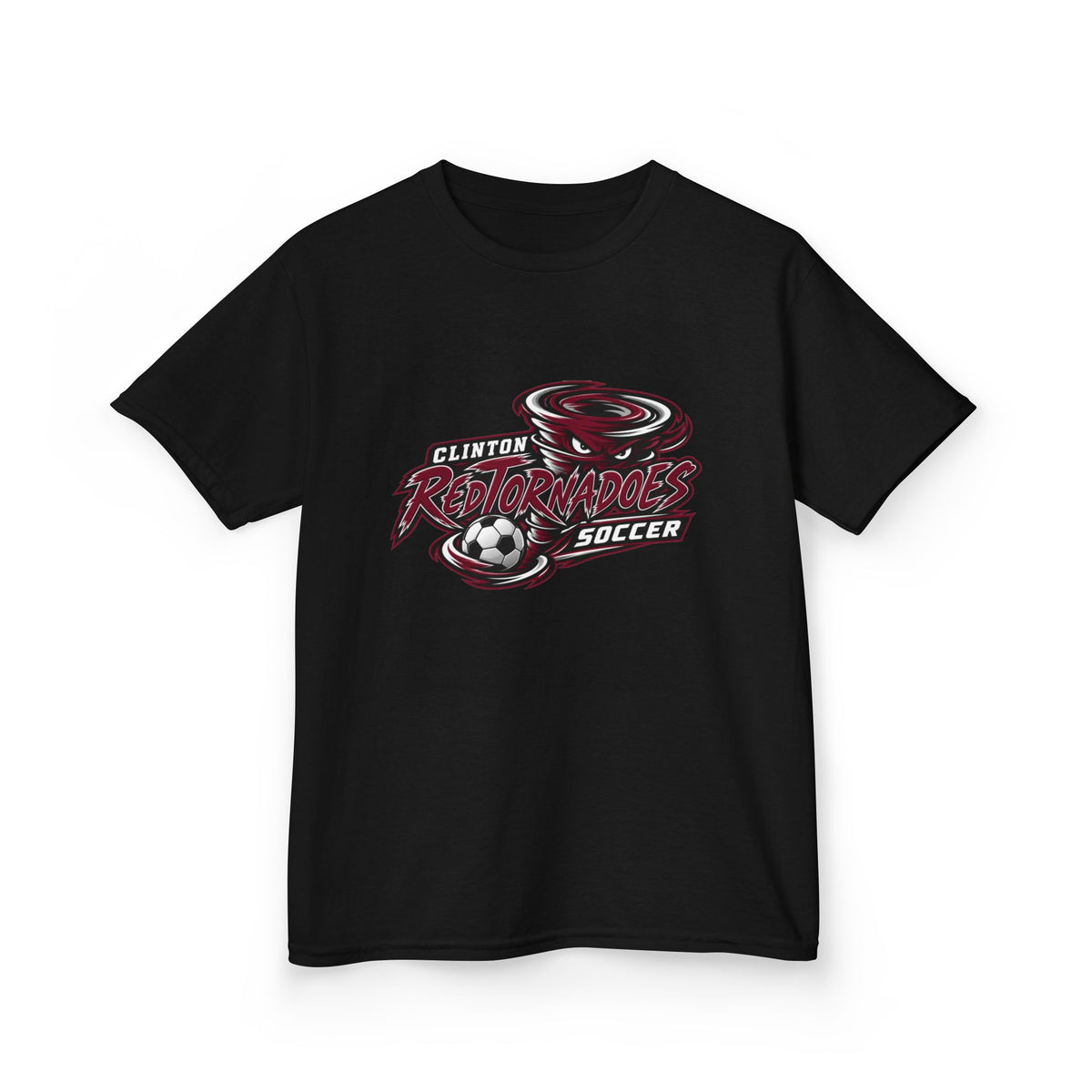 Kids Soccer Team Tee — "Clinton Tornadoes Soccer" Youth Shirt