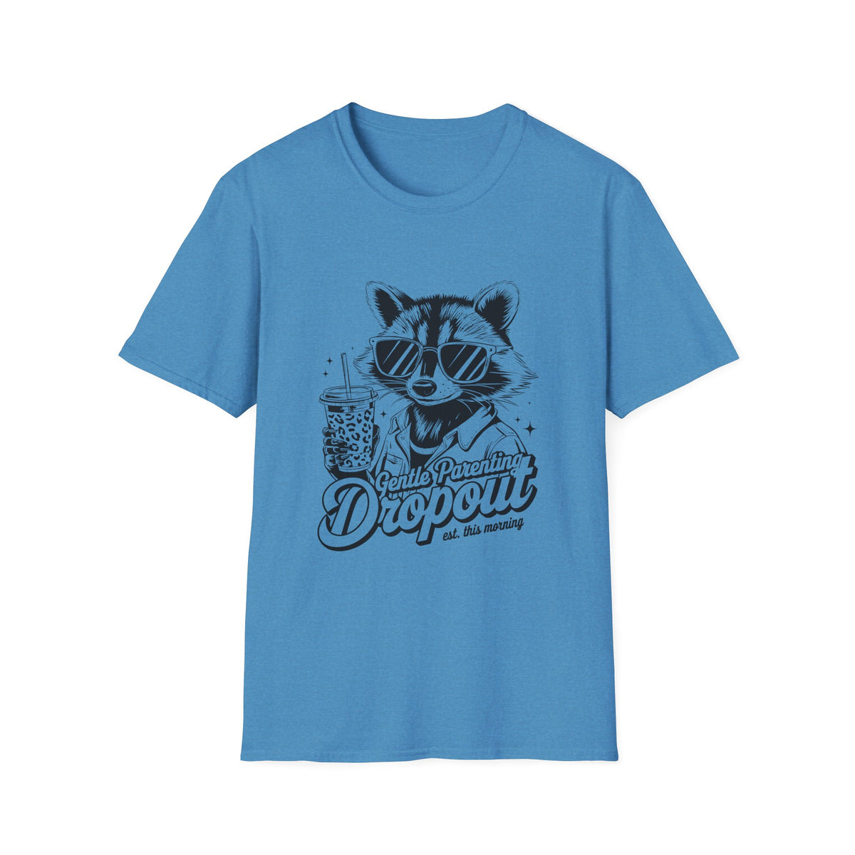 Raccoon with Sunglasses T-Shirt — Cute Retro 'Dropout' Graphic Tee