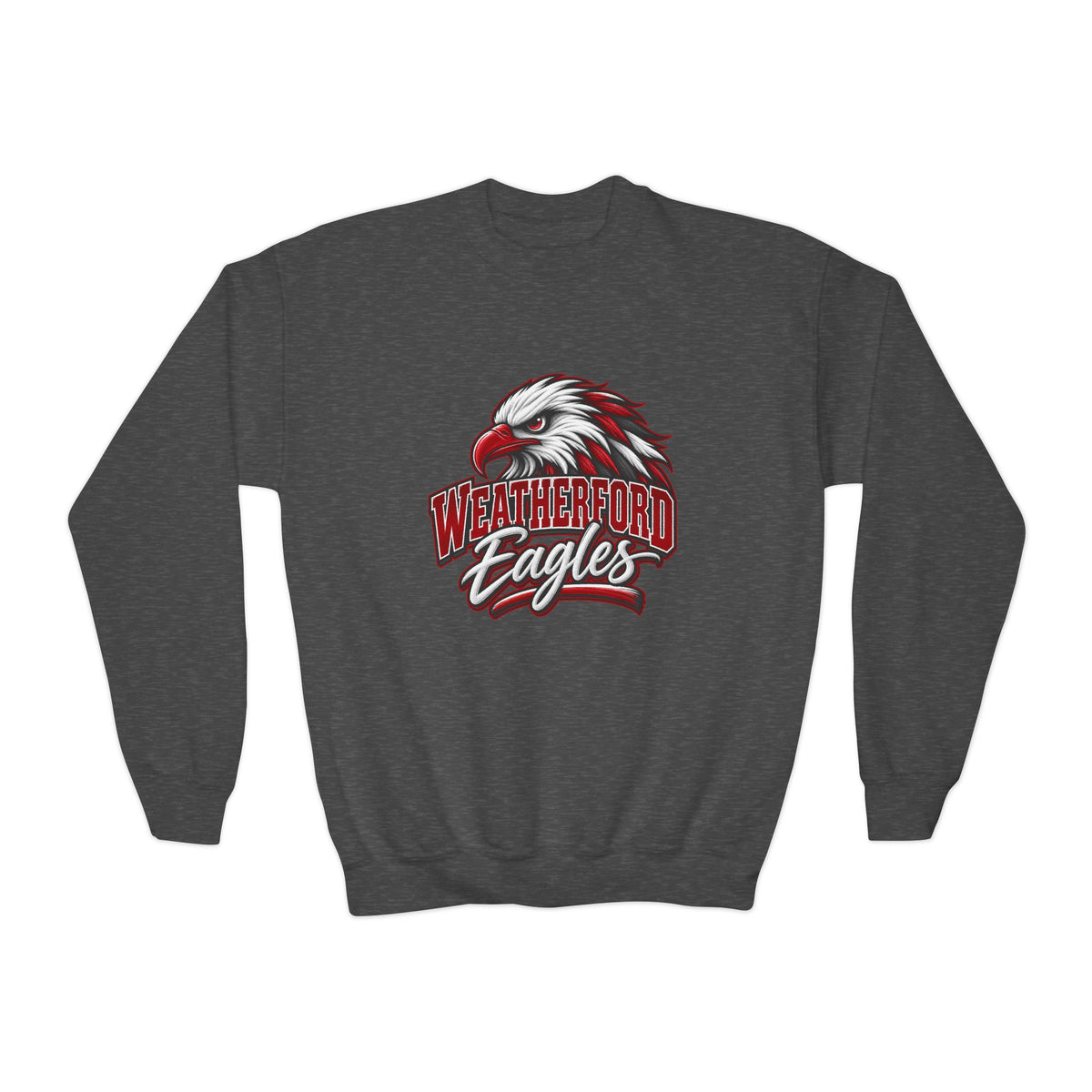 Youth Crewneck Sweatshirt - Weatherford Eagles Mascot