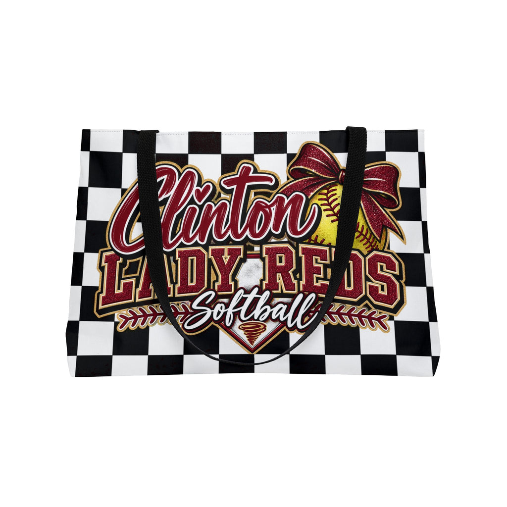 Clinton Lady Reds Softball Weekender Tote Bag — Checkerboard Team Gear