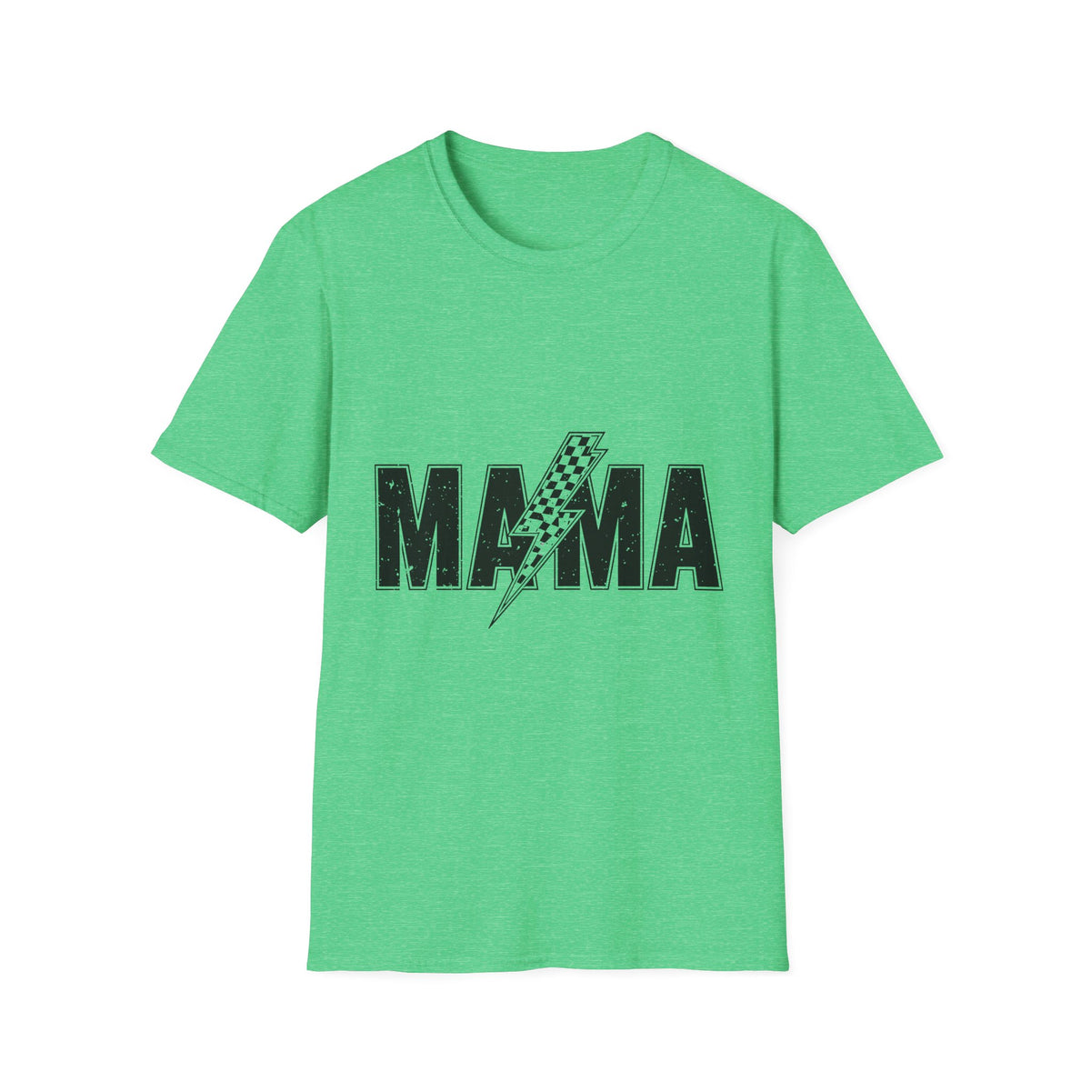 Mama Lightning Bolt T-Shirt — Retro Racing Graphic Tee for Moms