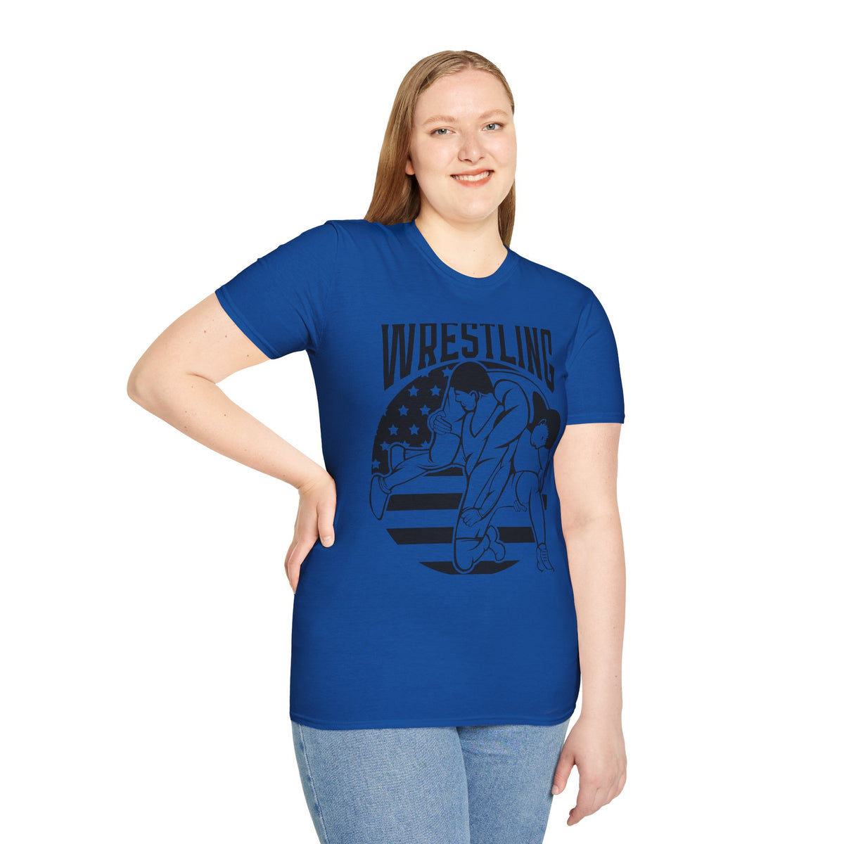 Wrestling T-Shirt — USA Flag Grapplers Graphic Tee