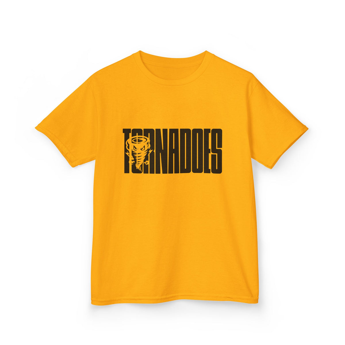 Kids T-Shirt - 'Tornados' Bold Sports Logo Tee with Tornado Mascot