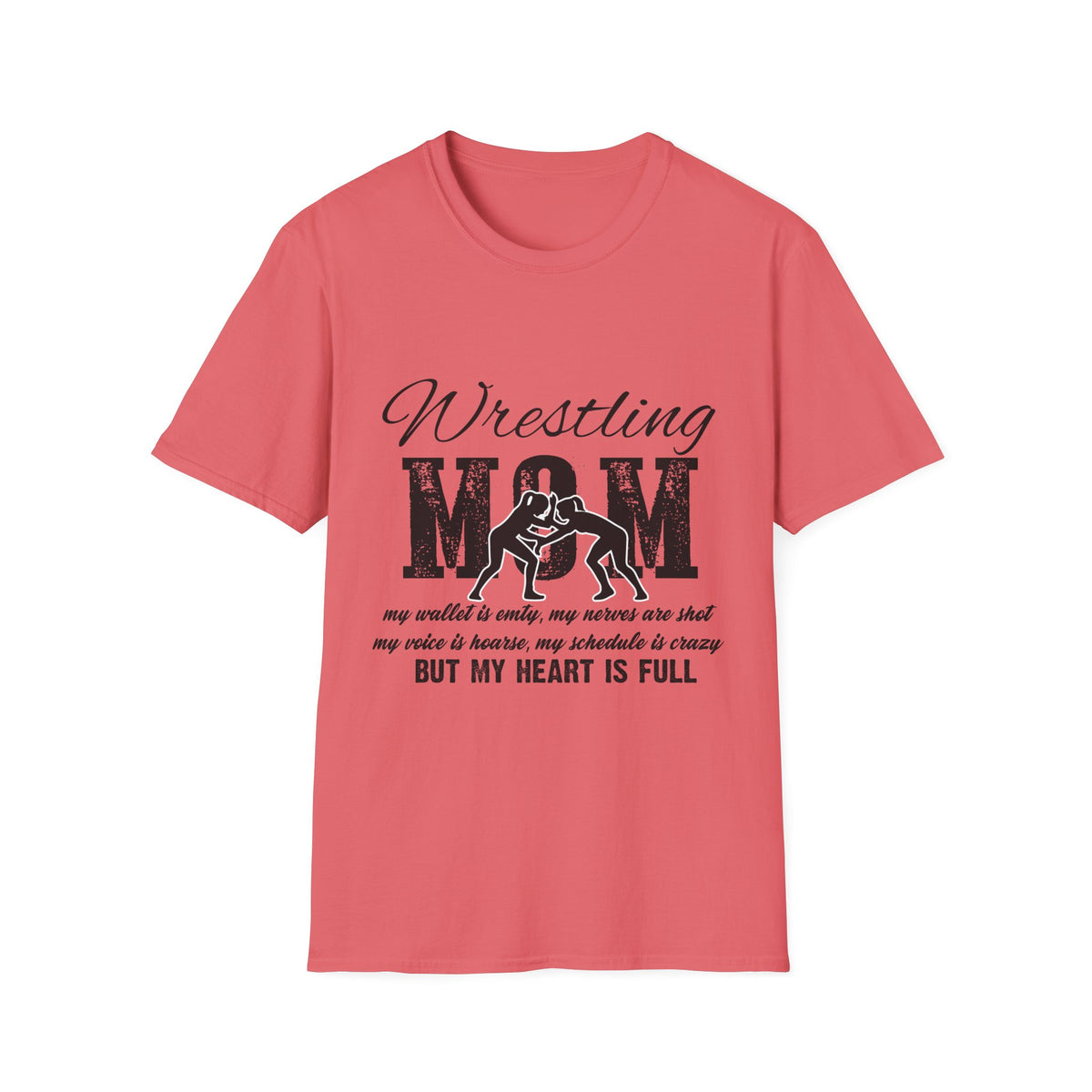 Wrestling Mom T‑Shirt — Distressed Sports Mom Tee