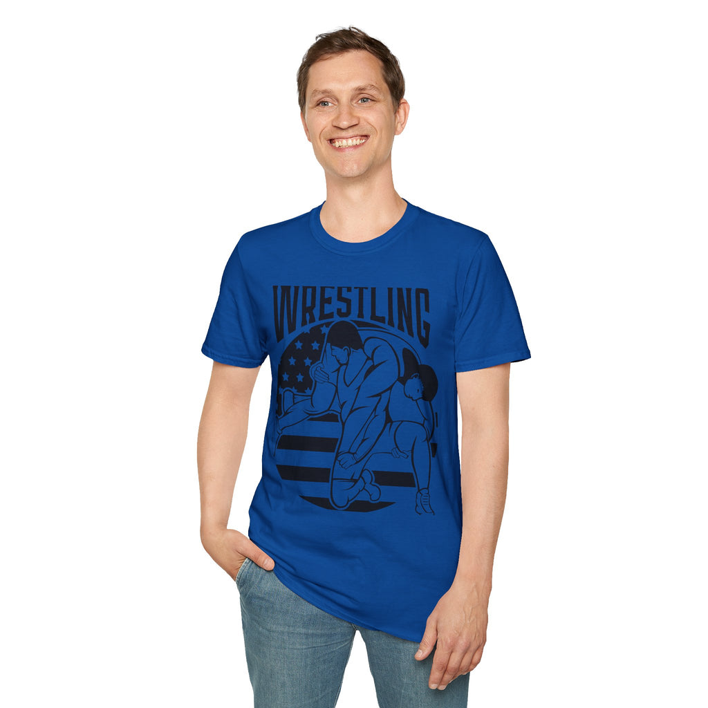 Wrestling T-Shirt — USA Flag Grapplers Graphic Tee