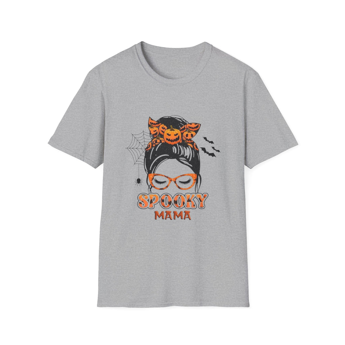 Spooky Mama T-Shirt — Halloween Pumpkin Headband Tee