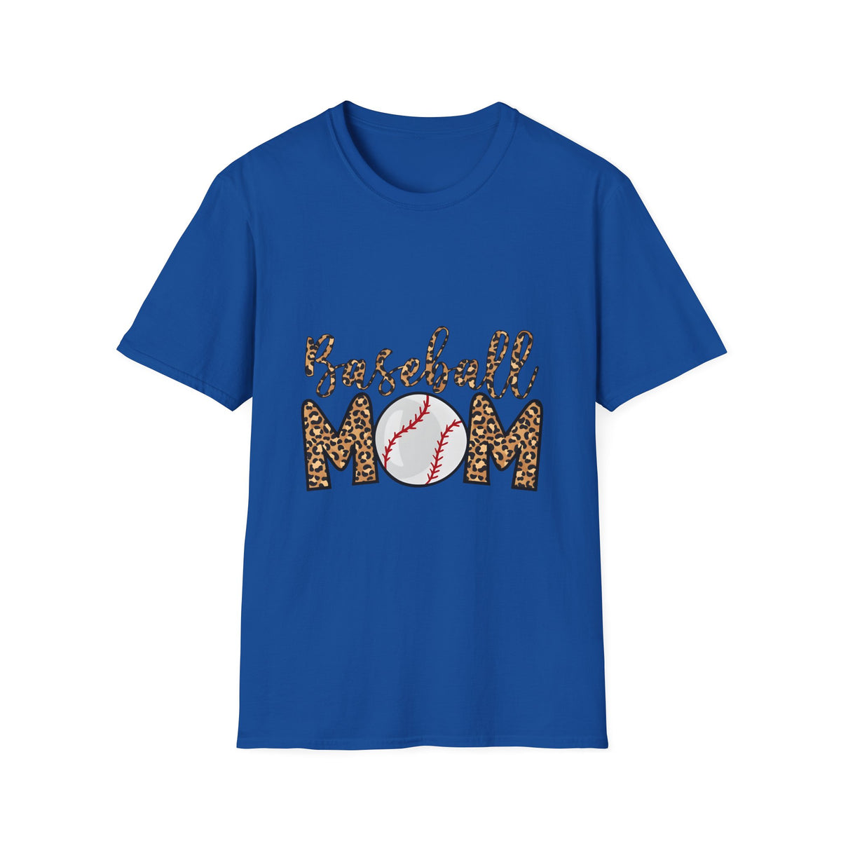 Baseball Mom Leopard Print T-Shirt — Baseball Mom Tee with Baseball Graphic