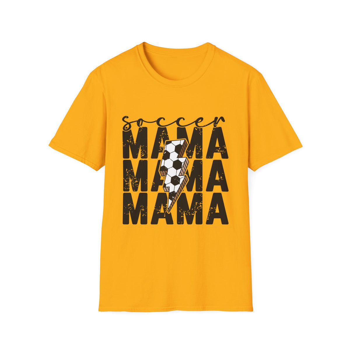 Soccer Mama Graphic Tee — Distressed Soccer Ball Design