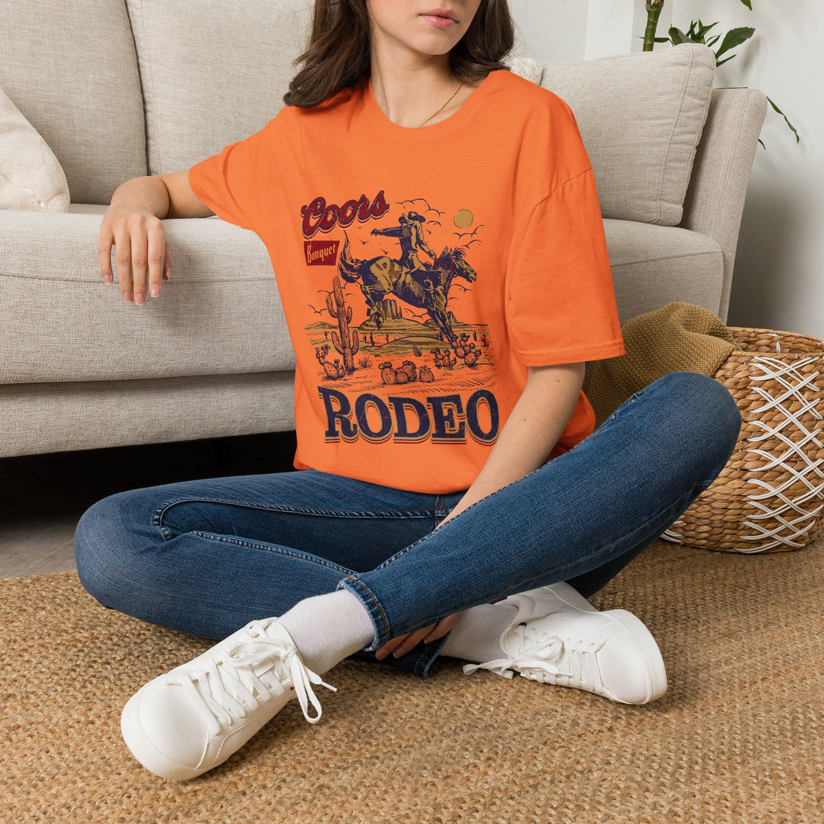Rodeo Coors Banquet Graphic T-Shirt — Vintage Cowboy Western Tee