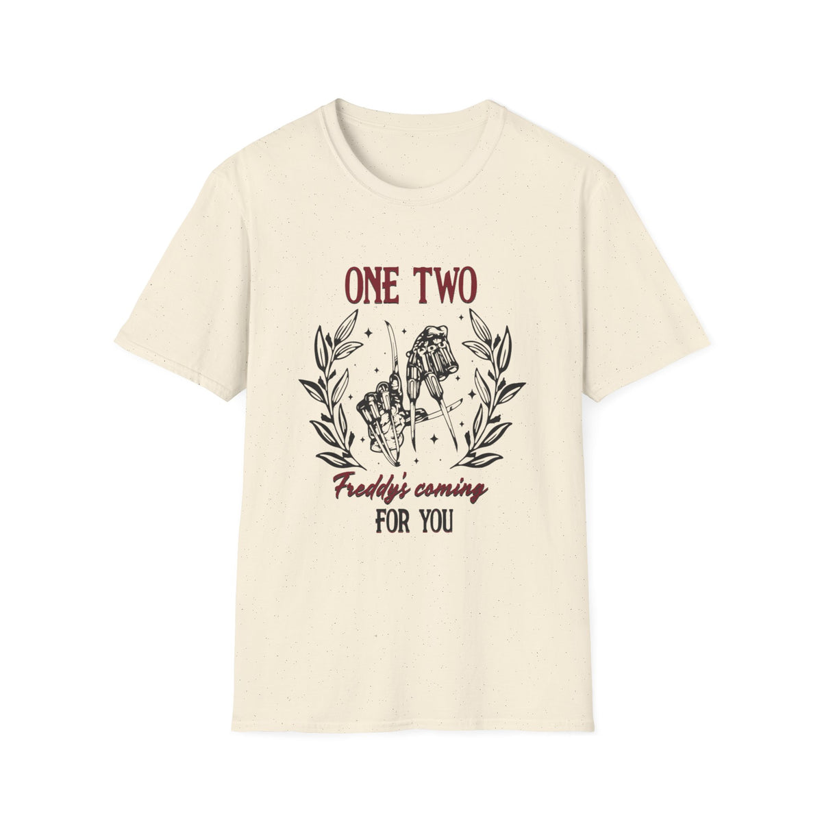 One Two "Freddy's Coming for You" Tee — Horror Movie Graphic T-Shirt