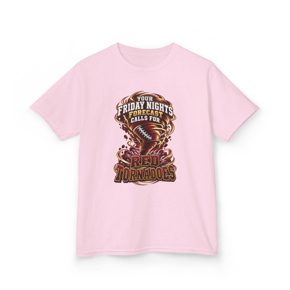 Kids T‑Shirt - "Your Friday Night Forecast Calls for Cheerful Tornados" Graphic Tee