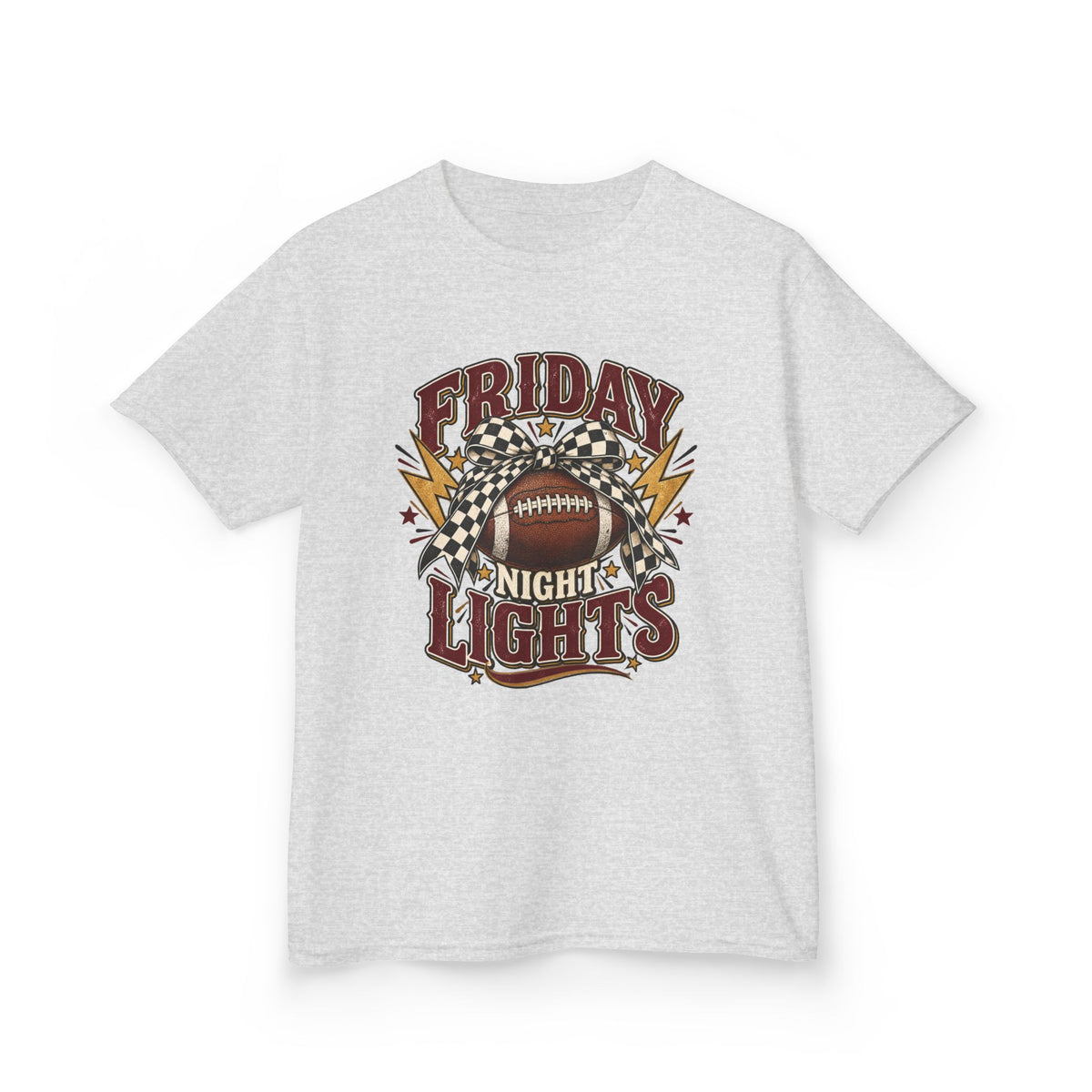 Kids "Friday Night Lights" Football Tee — Youth Game Day Shirt