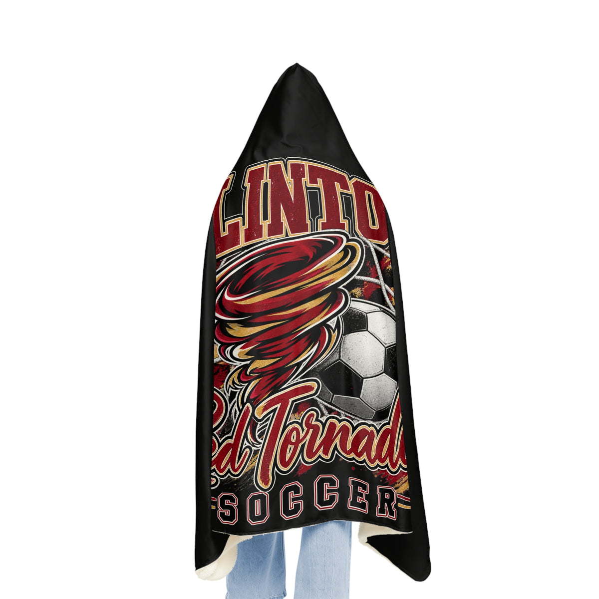 Clinton Red Tornadoes Soccer Hooded Blanket