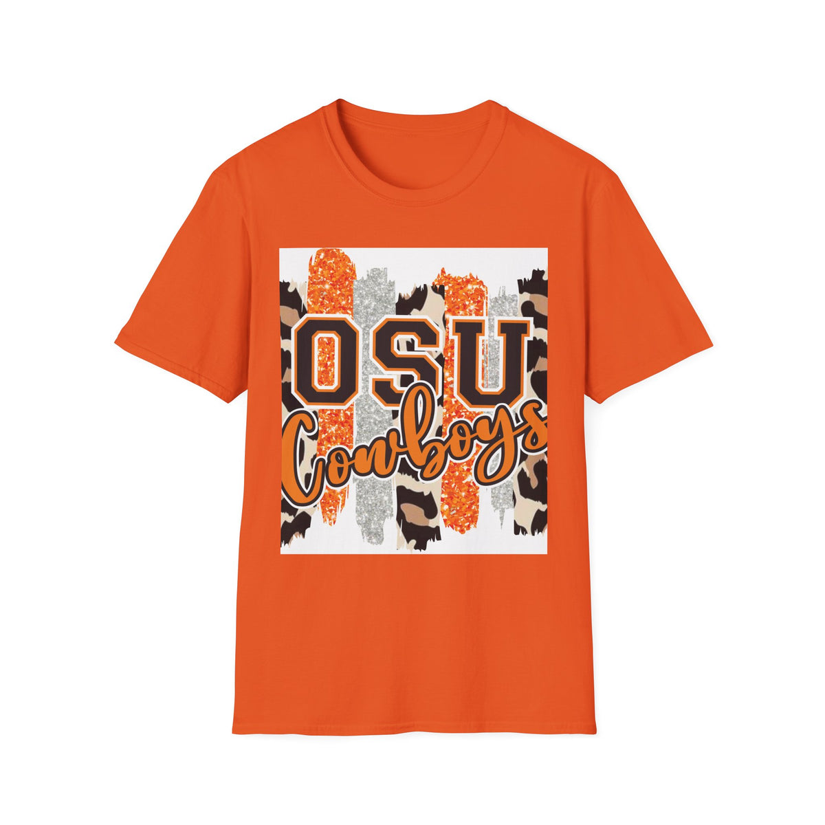 OSU Cowboys T-Shirt — Orange Camo College Spirit Tee