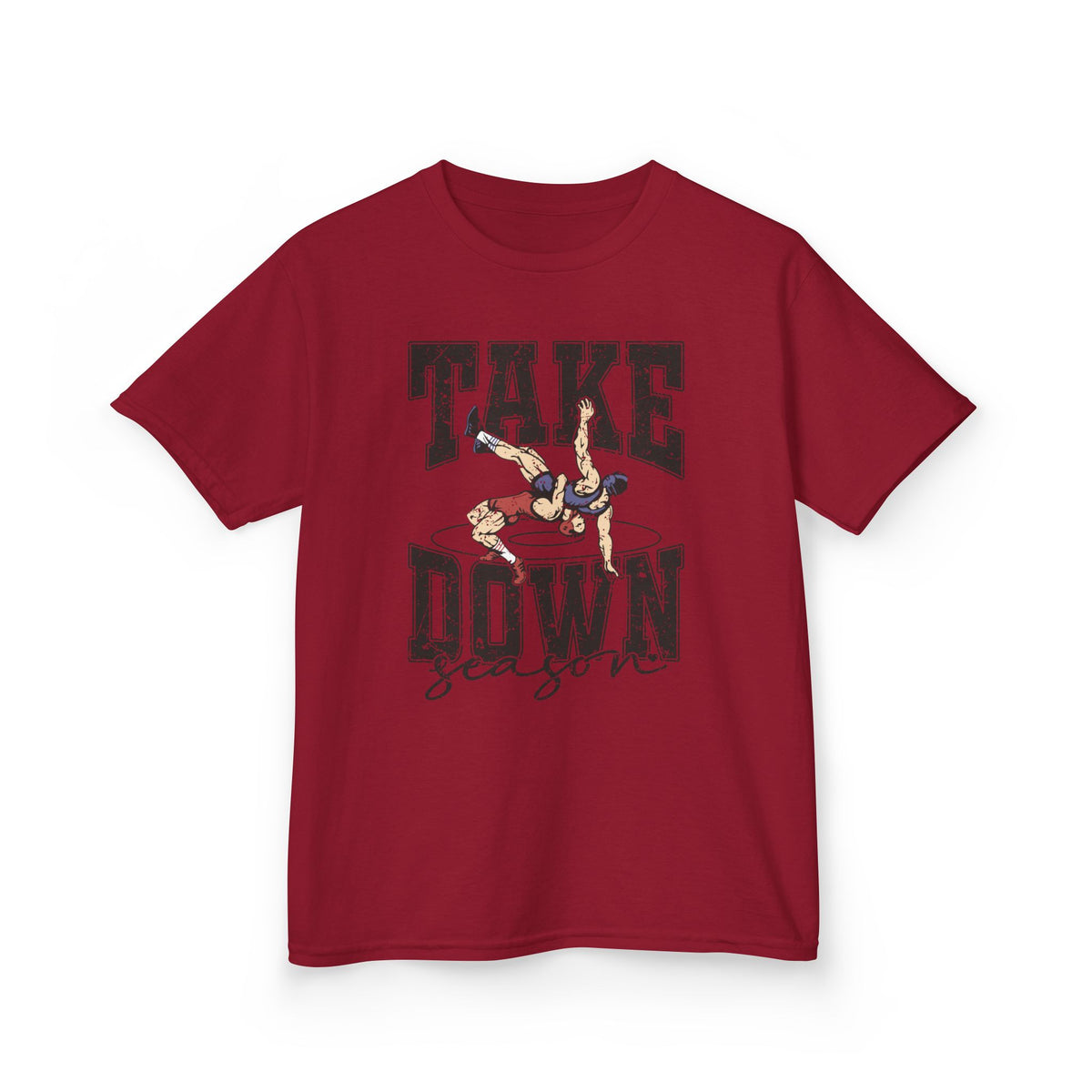 Wrestling "Take Down Season" Kids T-Shirt — Youth Wrestling Tee