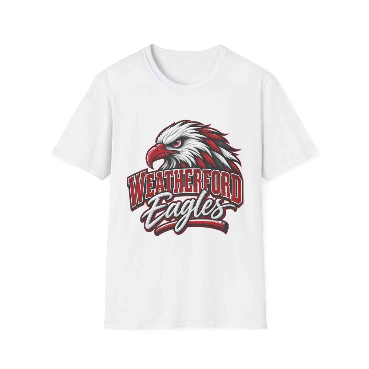 Weatherford Eagles Graphic T‑Shirt — Fierce Red & White Eagle School Spirit Tee