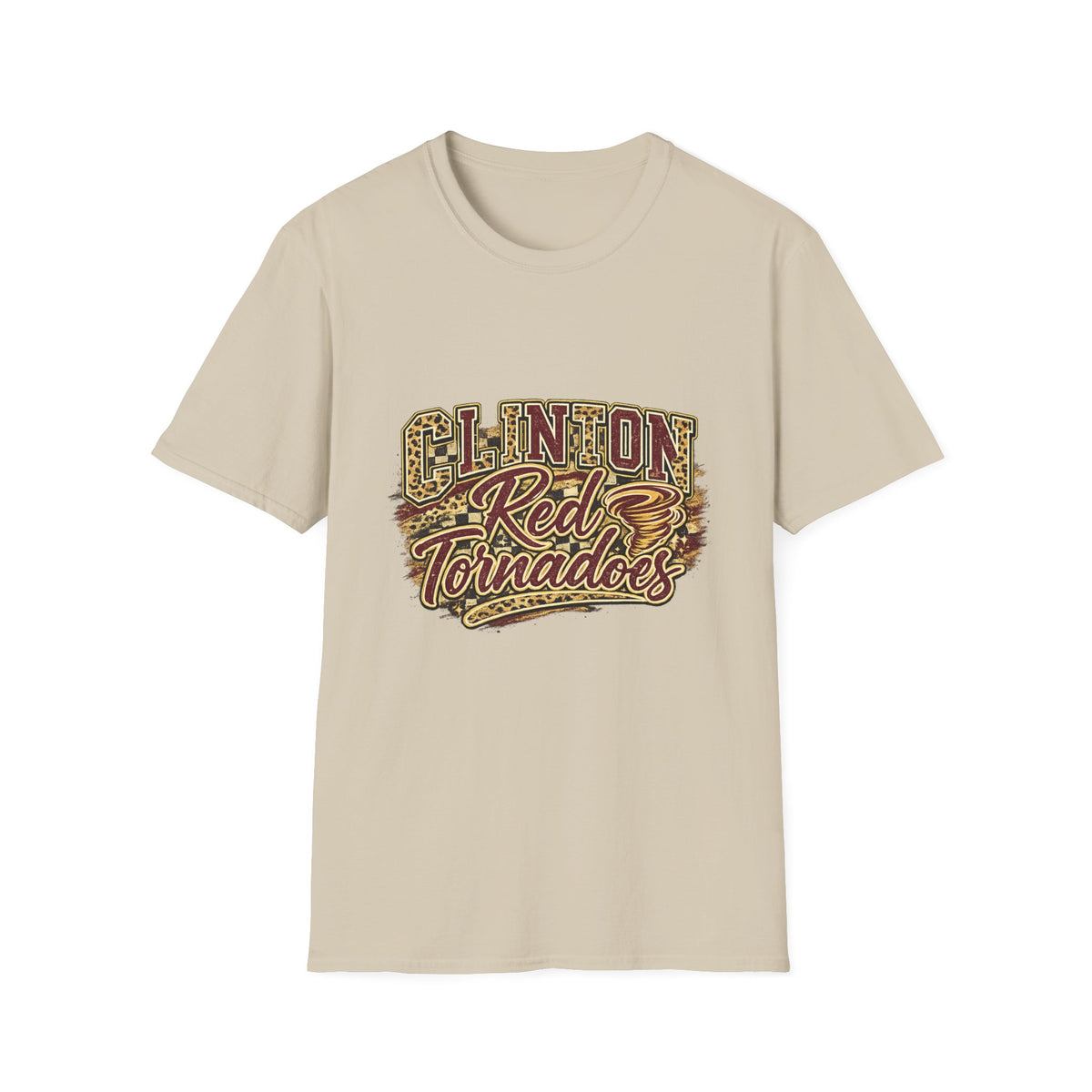 Clinton Red Tornadoes T-Shirt — Vintage Leopard School Spirit Tee