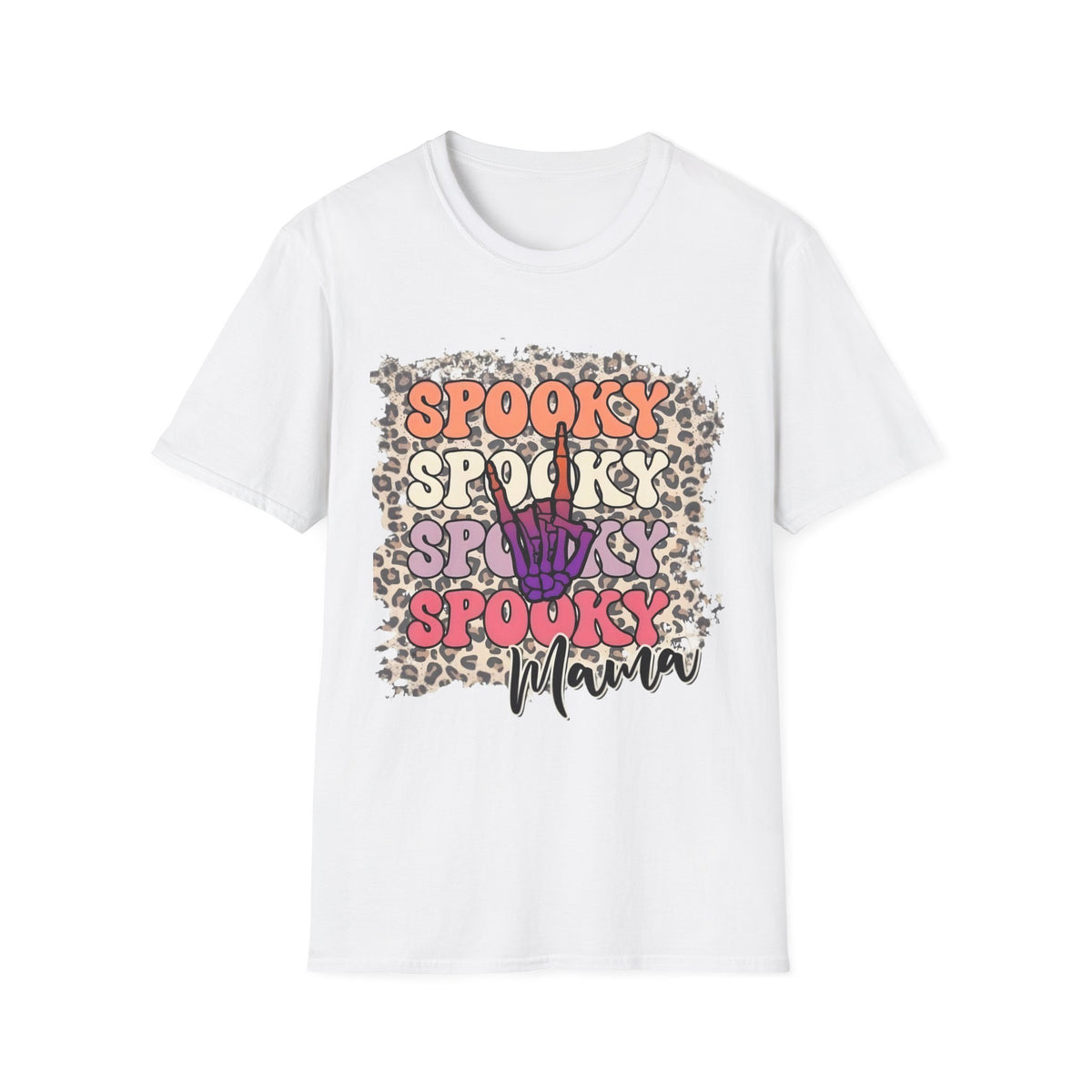 Spooky Mama Leopard Halloween T-Shirt