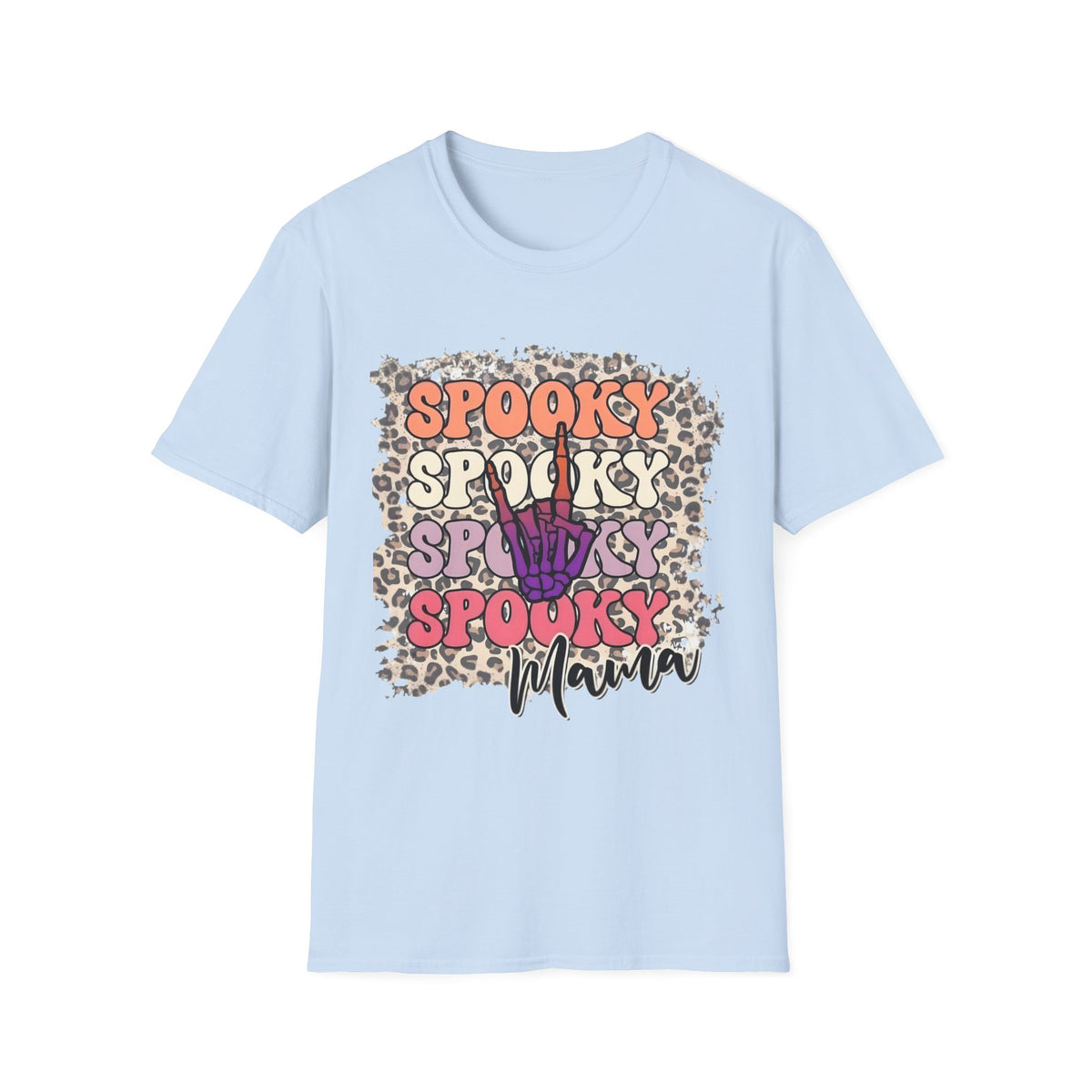 Spooky Mama Leopard Halloween T-Shirt