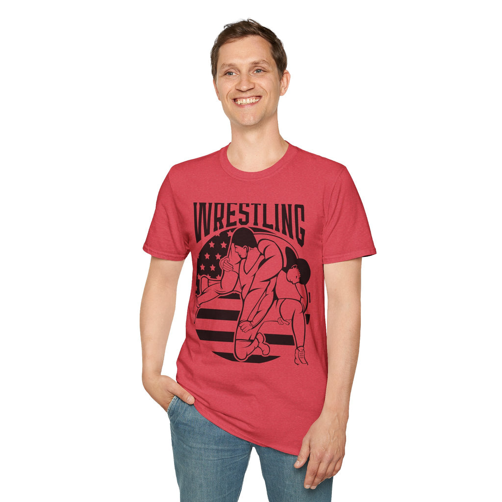 Wrestling T-Shirt — USA Flag Grapplers Graphic Tee