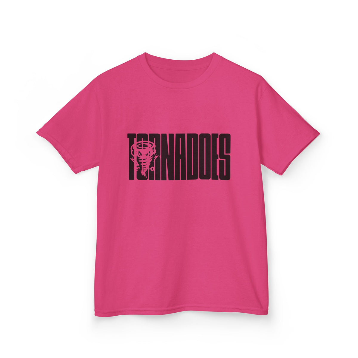 Kids T-Shirt - 'Tornados' Bold Sports Logo Tee with Tornado Mascot