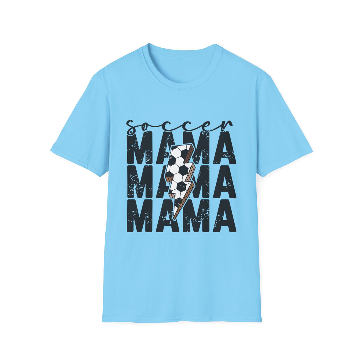 Soccer Mama Graphic Tee — Distressed Soccer Ball Design