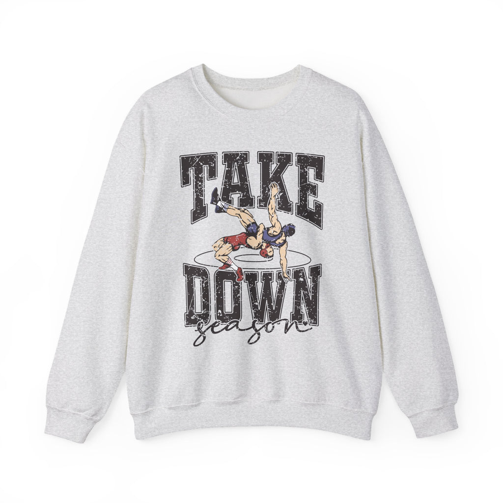 Take Down Season Wrestling Crewneck Sweatshirt