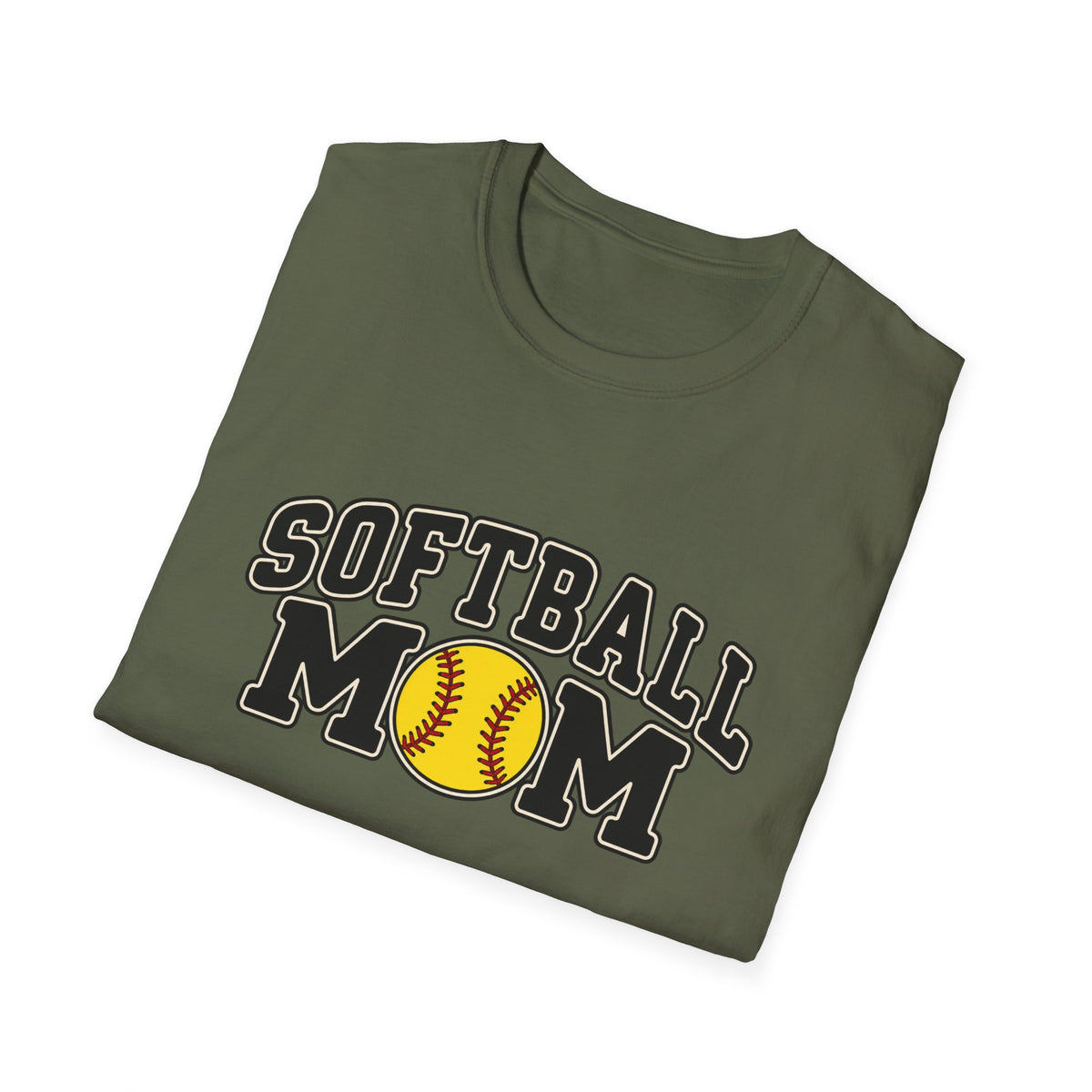 Softball Mom T-Shirt — Vintage Team Spirit Softball Tee