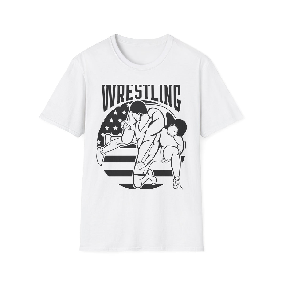 Wrestling T-Shirt — USA Flag Grapplers Graphic Tee
