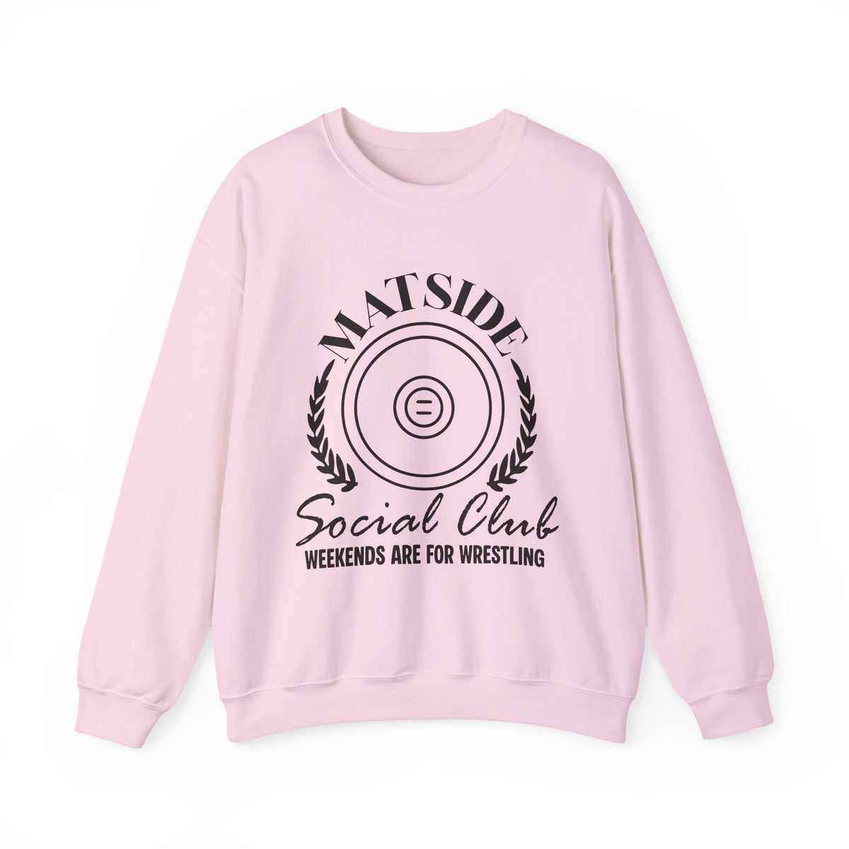 Matside Social Club Crewneck Sweatshirt – "Weekends Are For Wrestling" Vintage Wrestling Logo