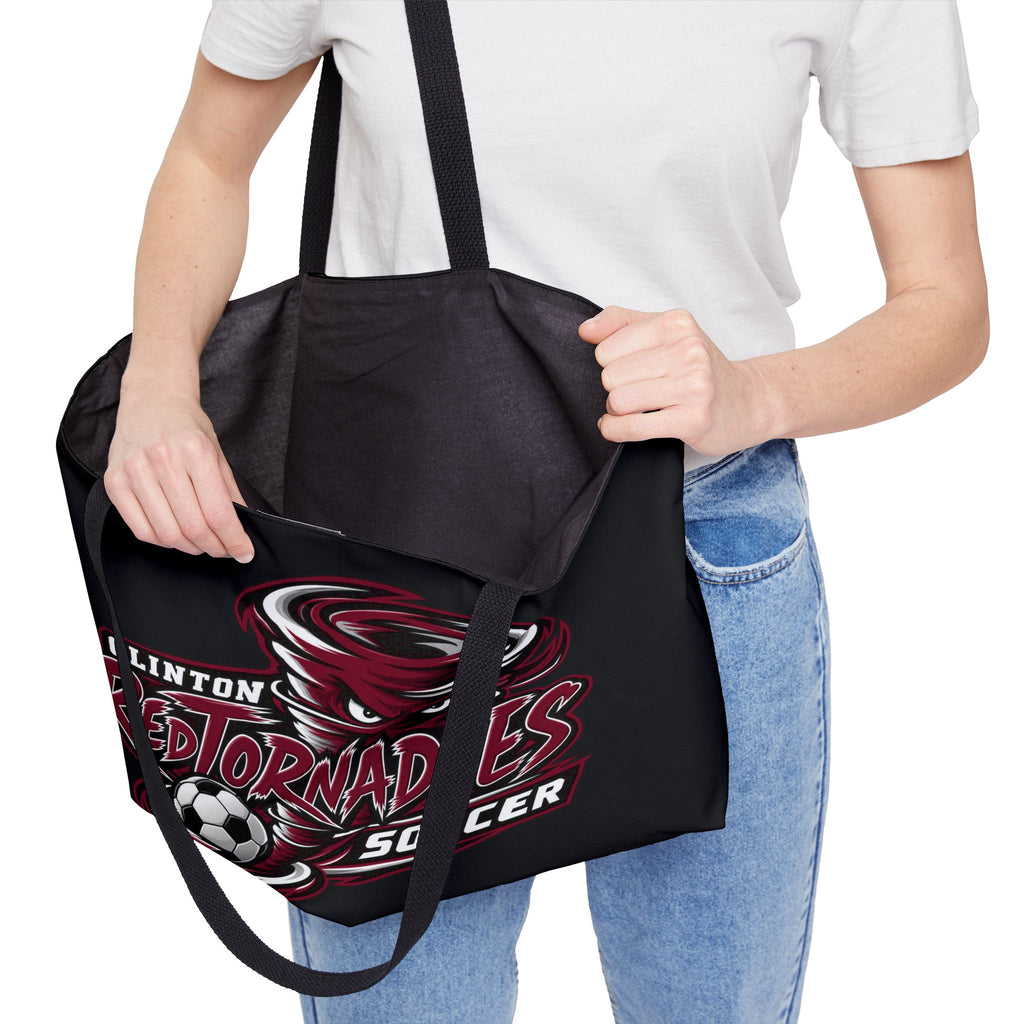 Red Tornadoes Soccer Weekender Tote Bag — Clinton Team Logo Sports Tote