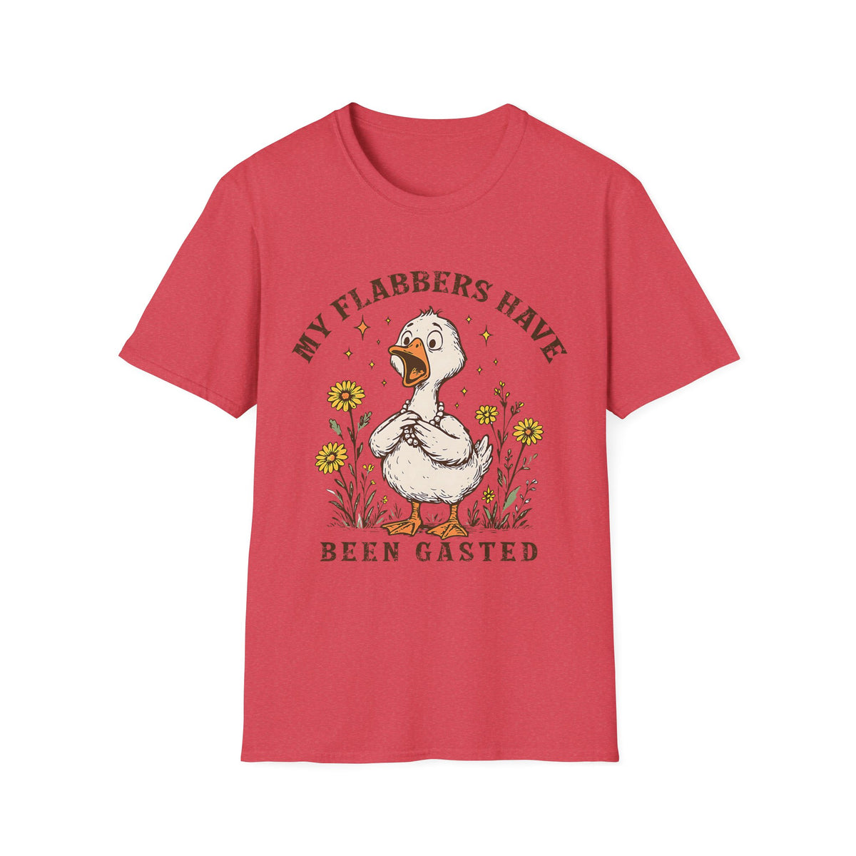Graphic T-Shirt — "My Flabbers Have Been Gasted" Cute Duck Illustration