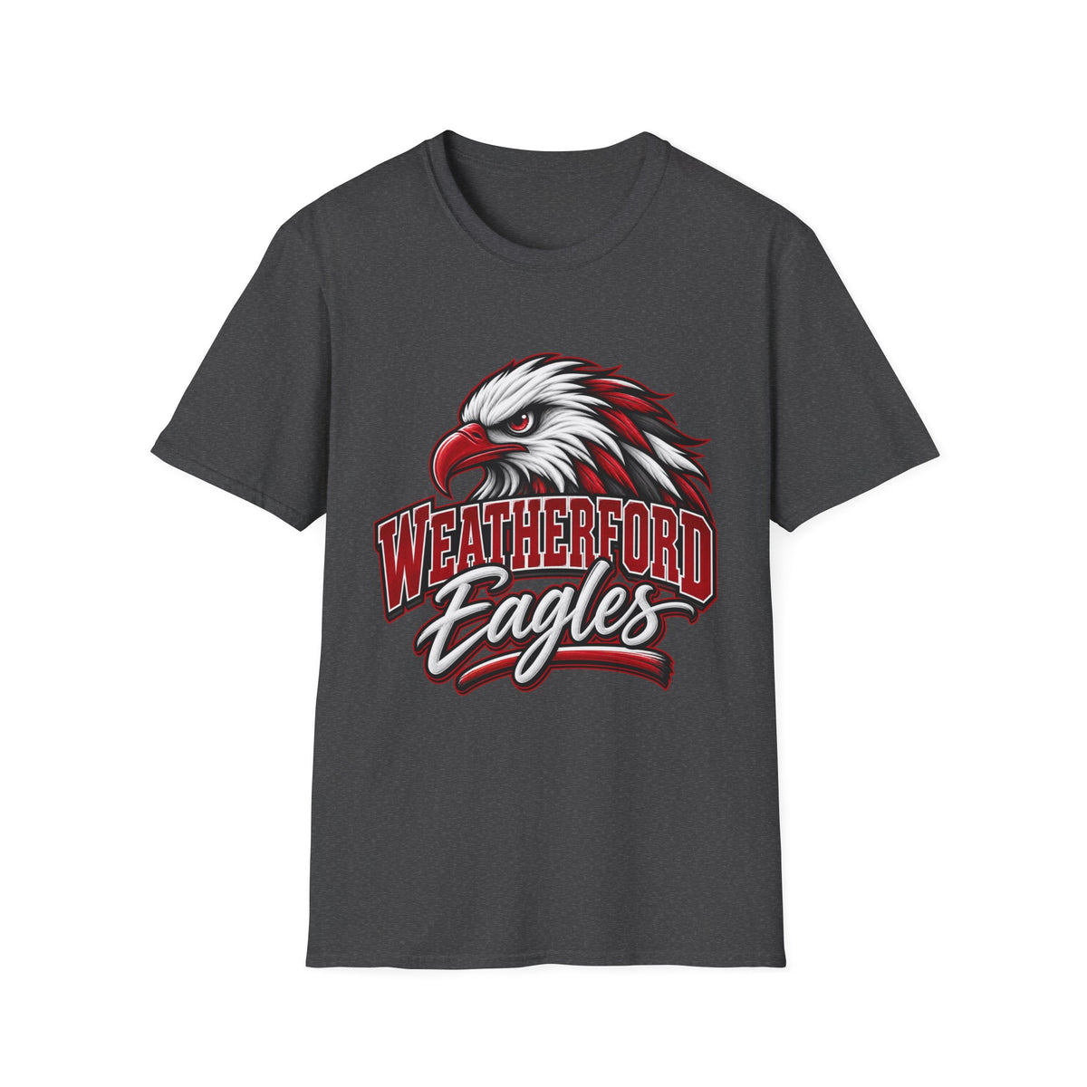 Weatherford Eagles Graphic T‑Shirt — Fierce Red & White Eagle School Spirit Tee