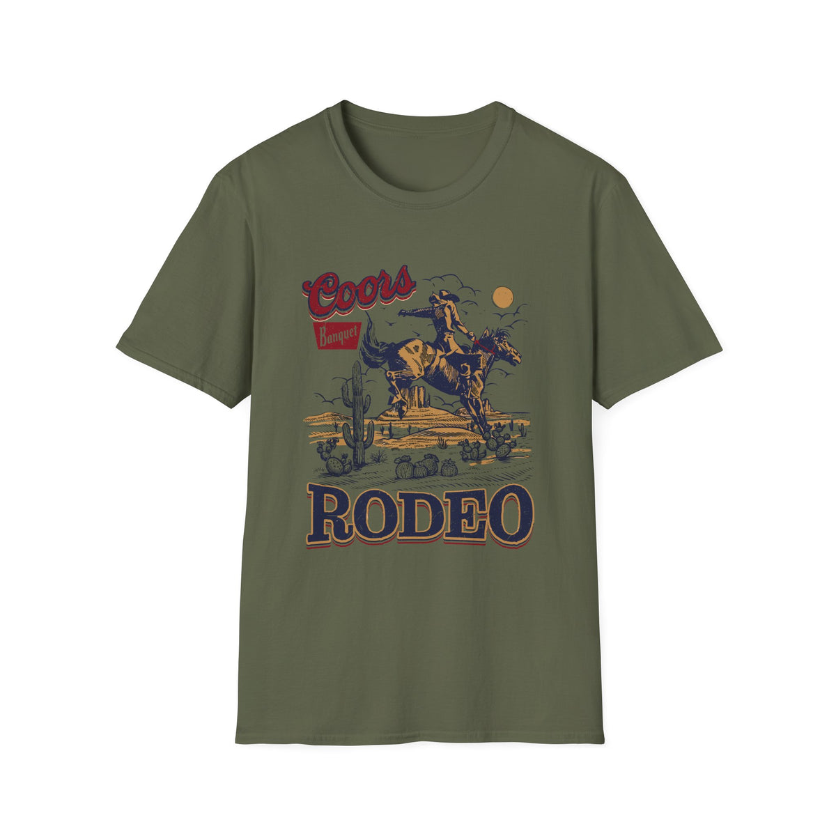 Rodeo Coors Banquet Graphic T-Shirt — Vintage Cowboy Western Tee