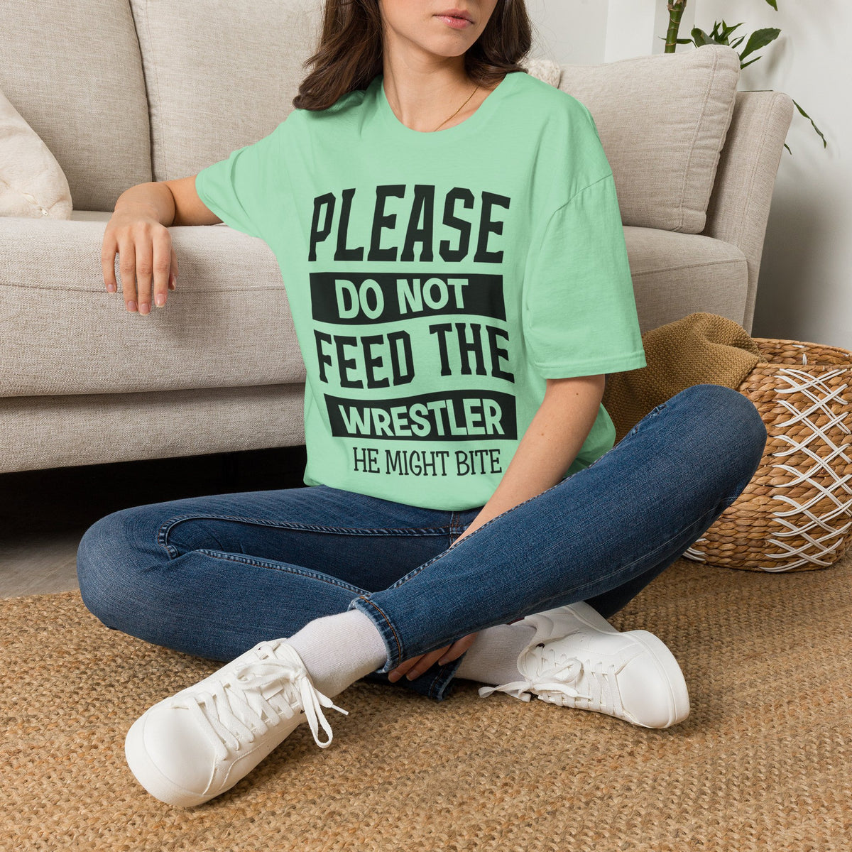 Please Do Not Feed The Wrestler T-Shirt — Funny Wrestling Shirt