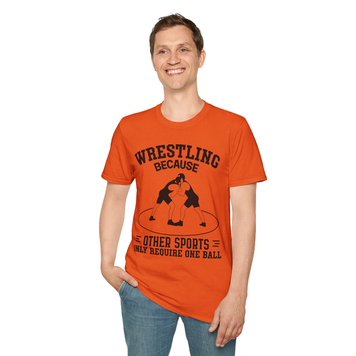Wrestling Because T-Shirt — Funny Wrestling Quote Tee for Athletes & Fans