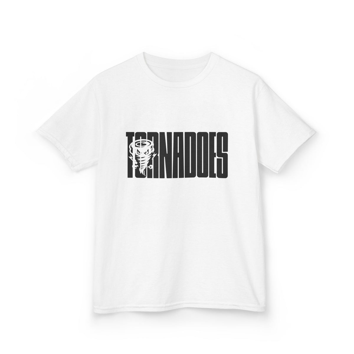 Kids T-Shirt - 'Tornados' Bold Sports Logo Tee with Tornado Mascot