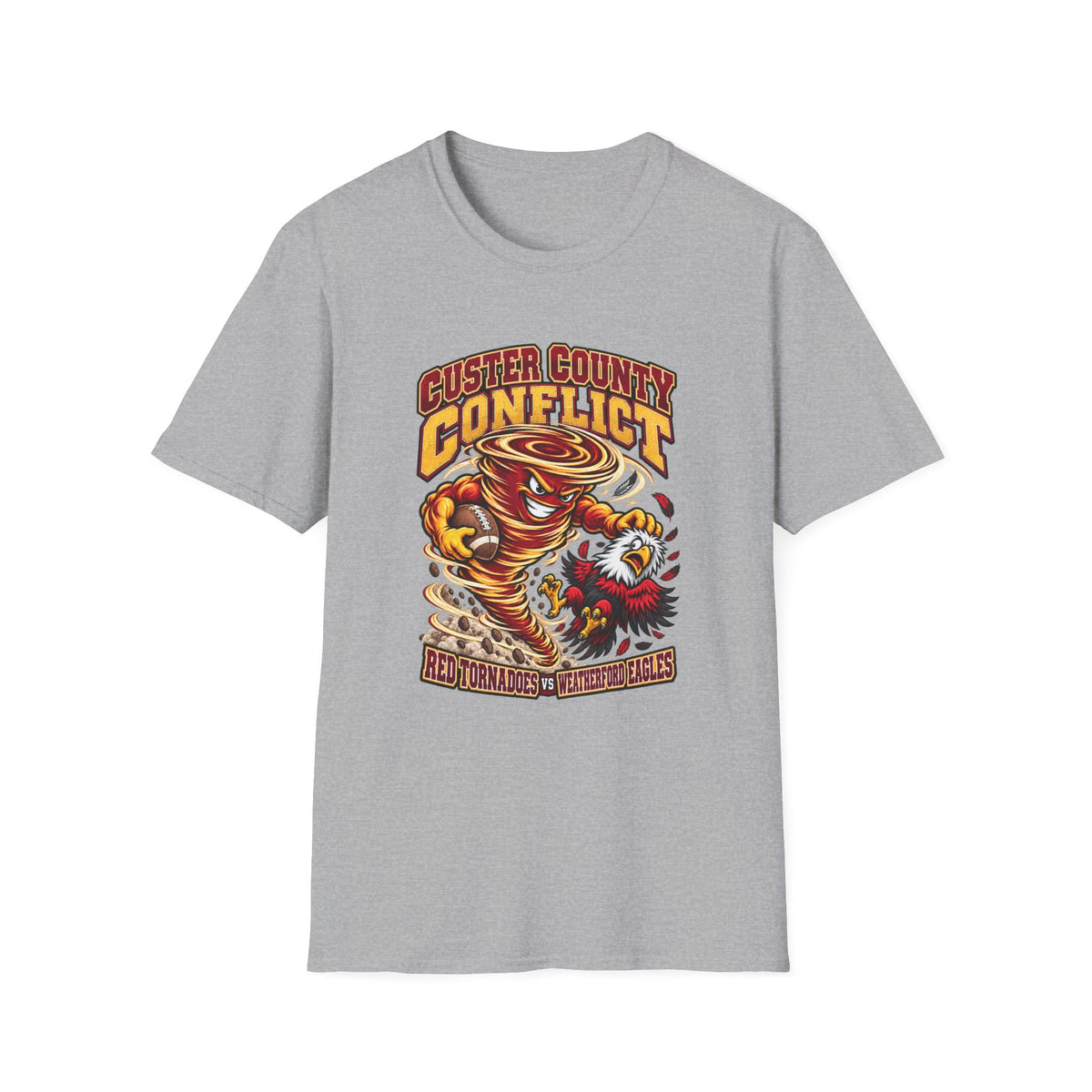 T-Shirt — Custer County Conflict Tornado Mascot Graphic Tee