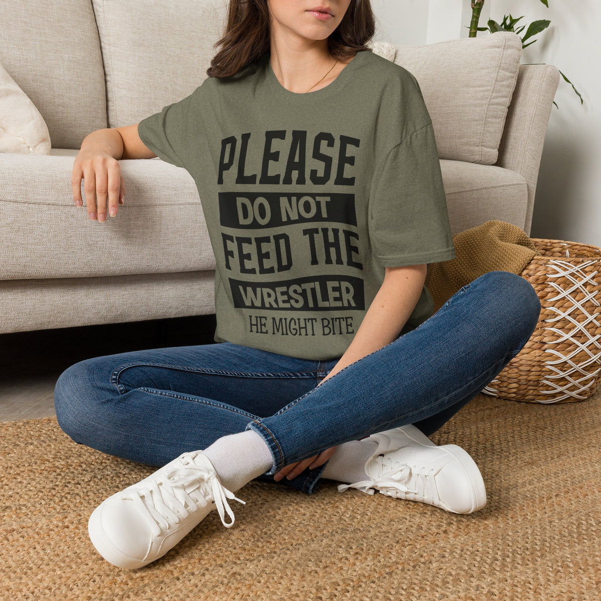 Please Do Not Feed The Wrestler T-Shirt — Funny Wrestling Shirt