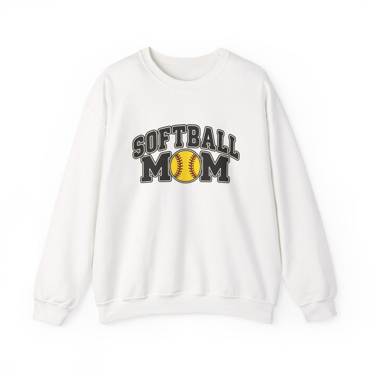 Softball Mom Crewneck Sweatshirt — Vintage Softball Logo for Proud Moms
