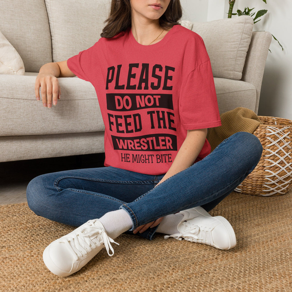 Please Do Not Feed The Wrestler T-Shirt — Funny Wrestling Shirt